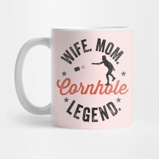 Cornhole Shirt Vintage Funny Wife Mom Cornhole Legend Mug